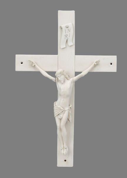 Crucifix, figure du Christ couronné d'épines cloué