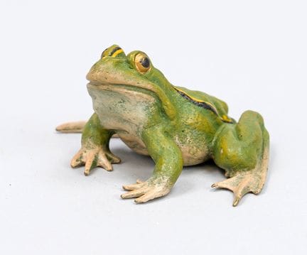 Bronze viennois, XXe siècle, grande grenouille des