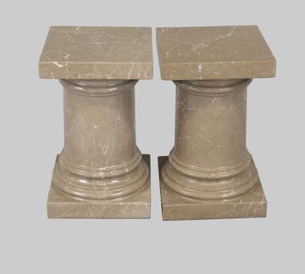 Paire de socles en forme de colonnes, XXe siècle, 