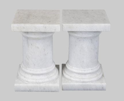 Paire de socles en forme de colonnes, XXe siècle, 