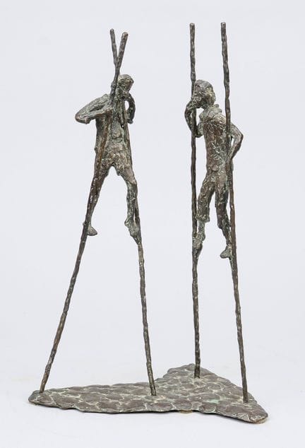 Sculpteur inconnu du XXe siècle, deux échassiers, 