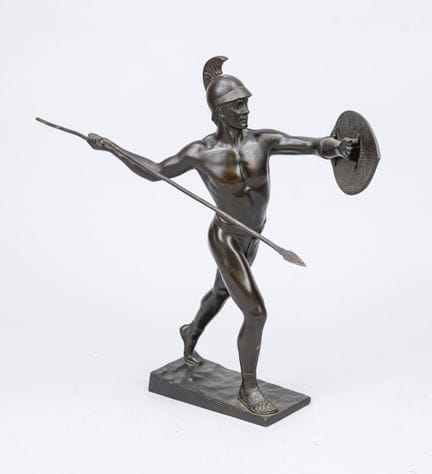 J. Rieder, sculpteur vers 1920, guerrier antique p