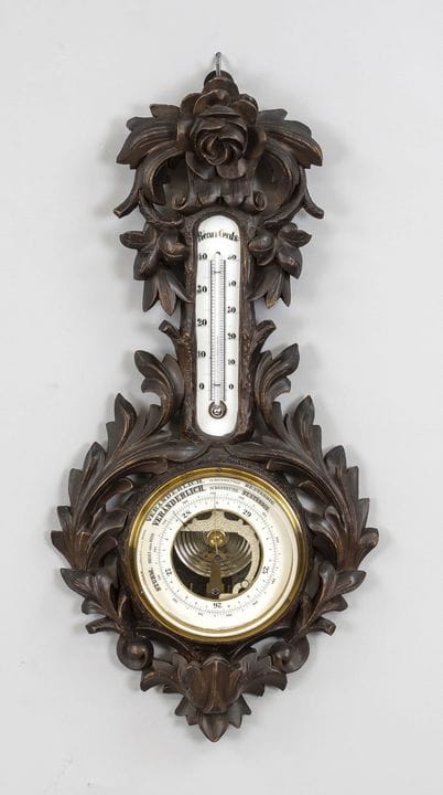 Station météorologique, XIXe siècle, baromètre dan