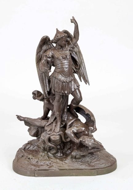 Sculpteur français, vers 1900, l’archange Michel t