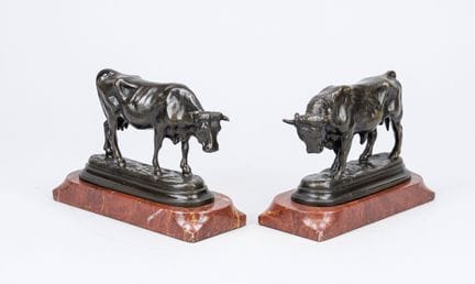 Paire de bronzes animaliers dans le style des « An