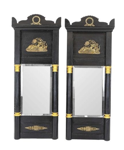 Pareja de espejos de pared de estilo Biedermeier, 