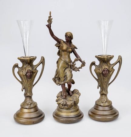 Ensemble Art nouveau en trois pièces, début du XXe