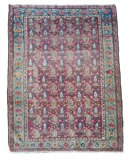 Tapis, Iran, XXe siècle, poils courts par endroits