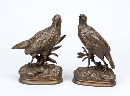 Alfred Dubucand (1828-1894), deux oiseaux : une bé