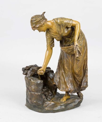 Goldscheider, Vienne, vers 1900, Laveuse, jeune fe