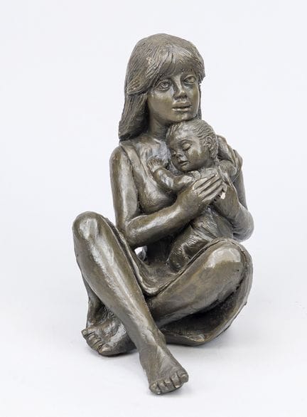 Sculpteur anonyme du XXe siècle, « Mère et enfant 