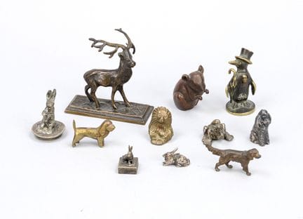 11 miniatures, XXe siècle et antérieures, motifs e