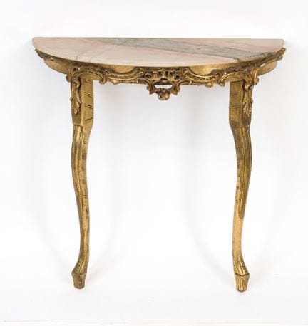 Table console de style baroque, XXe siècle, bois s