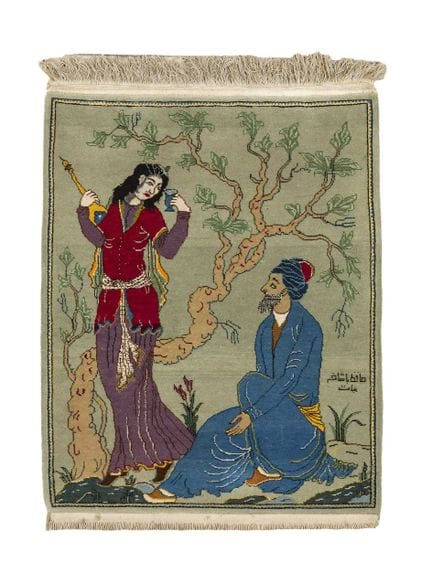 Tapisserie, Iran, XXe siècle. Légères traces d'usu