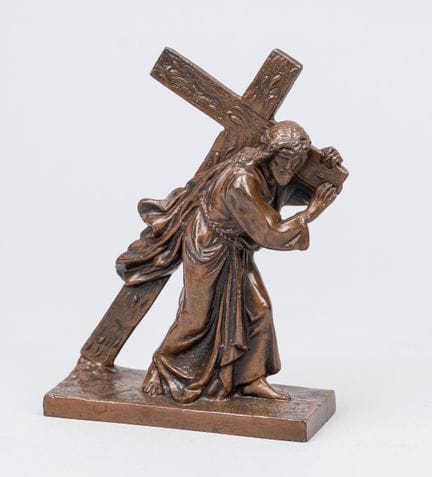 Sculpteur inconnu, vers 1900, Christ portant la cr