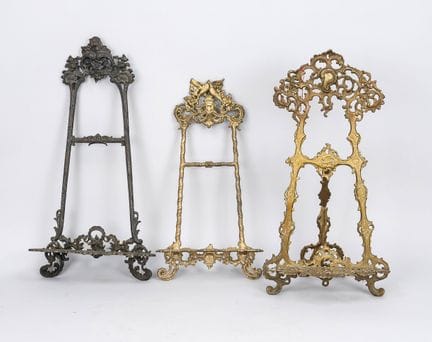 3 chevalets de table, fin du XIXe/XXe siècle, en f