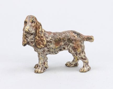 Bronze viennois, XXe siècle, chien, bronze polychr