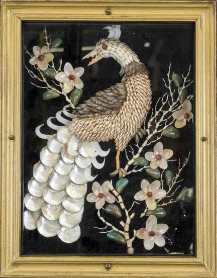 Composition de coquillages, XXe siècle, oiseau com