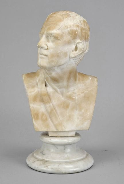 Scultore sconosciuto, 1900 circa, busto di uomo, a