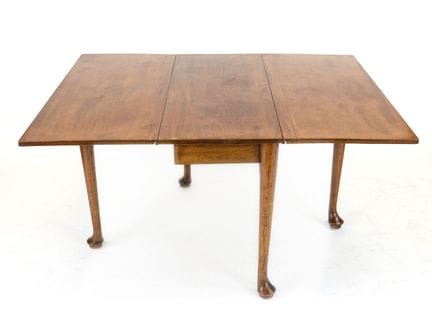 英式折叠桌，18世纪，桃花心木，72 x 106 x 46/138 厘米