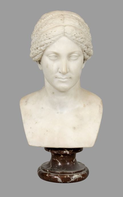 Scultore sconosciuto del XIX secolo, busto di una 