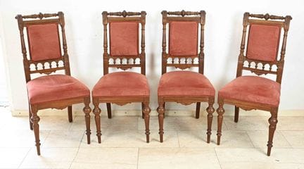 Lot de 4 chaises de style Gründerzeit datant des a