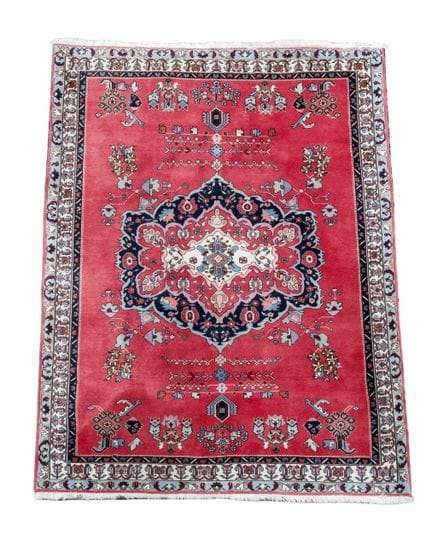 Tapis, XXe siècle, légères traces d'usure, franges