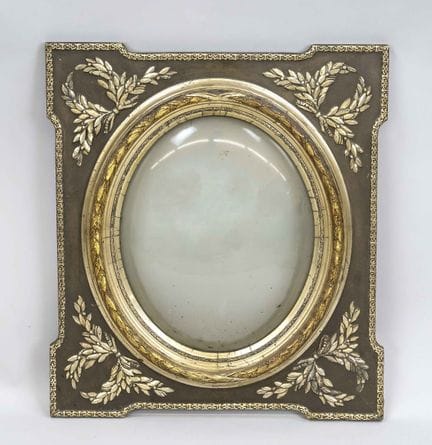 Cadre avec vitre bombée, 2e moitié du XIXe siècle,