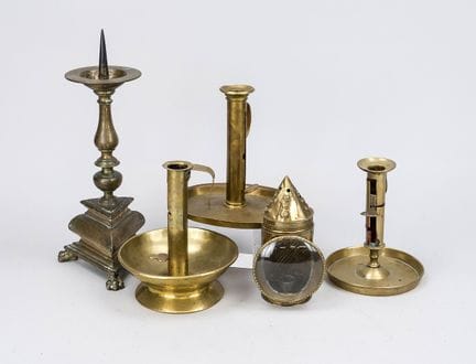 5 chandeliers différents, XIXe siècle et antérieur