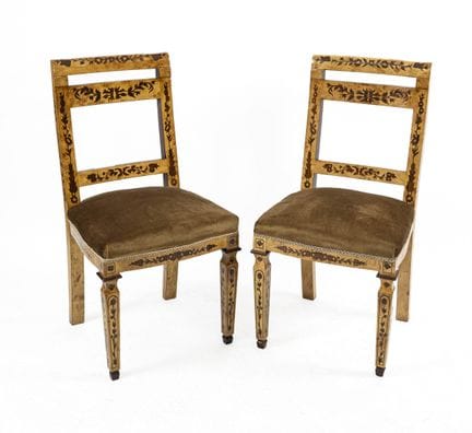 Paire de chaises de style hollandais, XXe siècle, 