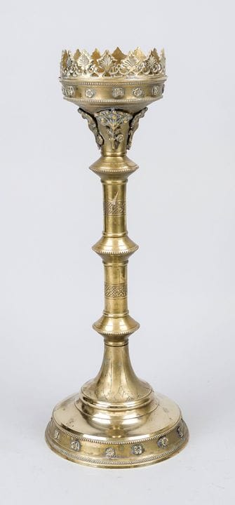 Chandelier d'église, fin du XIXe siècle, en laiton