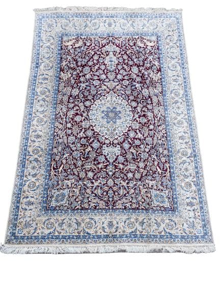 Tapis, Nain, soie, Iran, XXe siècle, en bon état a