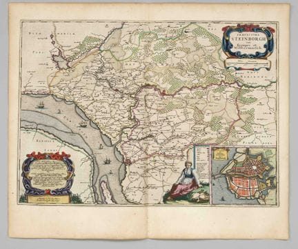 Mapa histórico de Steinburg con Kremper y Wilsterm