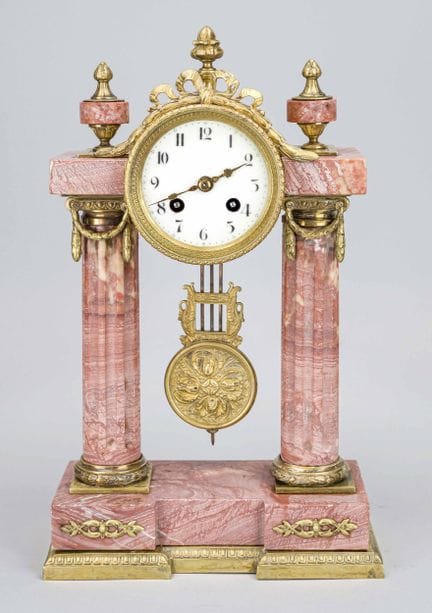 Historicismo - Reloj de péndulo con columnas, Fran