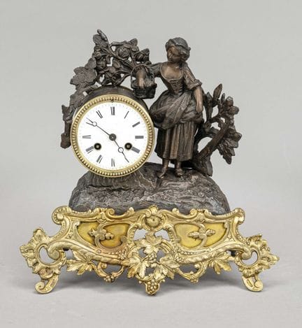 Historicismo - Reloj de péndulo con figura, Franci