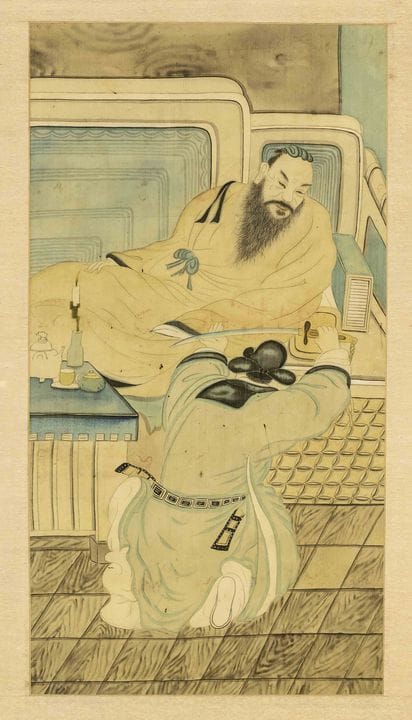 Pittura su seta, Cina, XIX secolo (dinastia Qing).