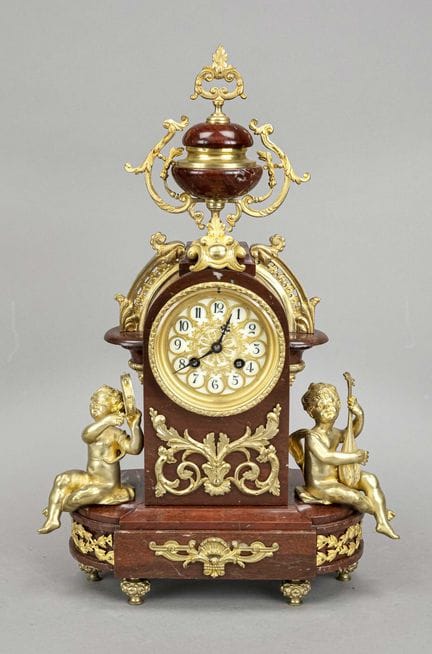 Historicismo - Reloj de péndulo de mármol, Francia