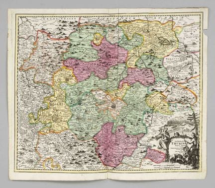 Mapa histórico de Turingia — «Landgraviatus Thurin