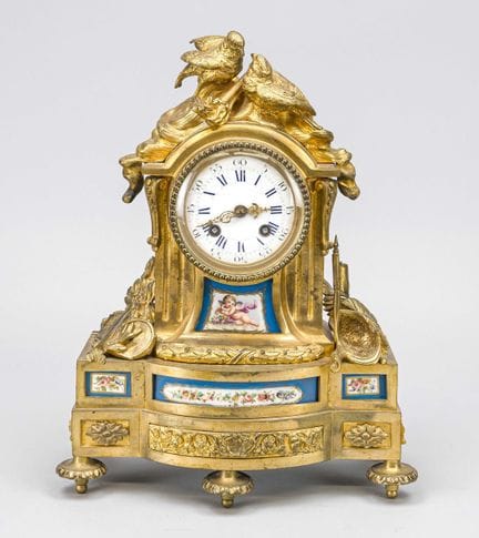 Historicismo - Conjunto de reloj, hacia 1860, bron