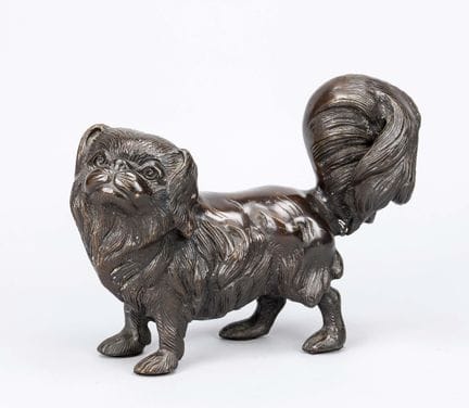 Cane Fo, Cina, XX secolo, bronzo, restaurato e leg
