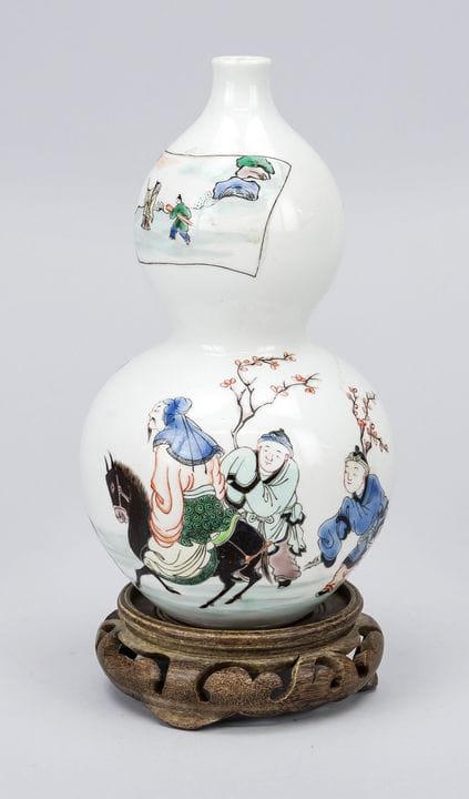 Jarrón de doble calabaza de la «Famille verte», Ch
