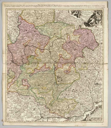 Mapa histórico de Franconia — «Circuli Franconiae»