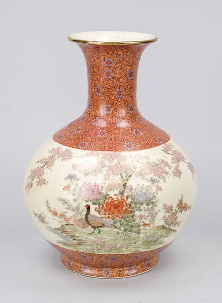 Jarrón Satsuma, Japón, segunda mitad del siglo XX,