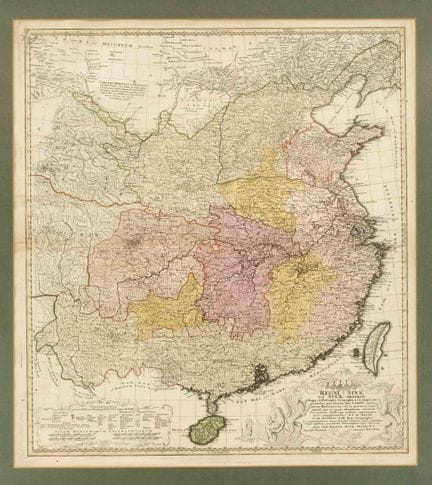 Mapa histórico de China —«Regni Sinae vel Sinae Pr