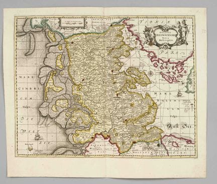 Mapa histórico de Schleswig — «Ducatus Sleswicensi