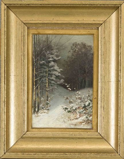 Unknown painter, ca. 1900, small winter landscape,