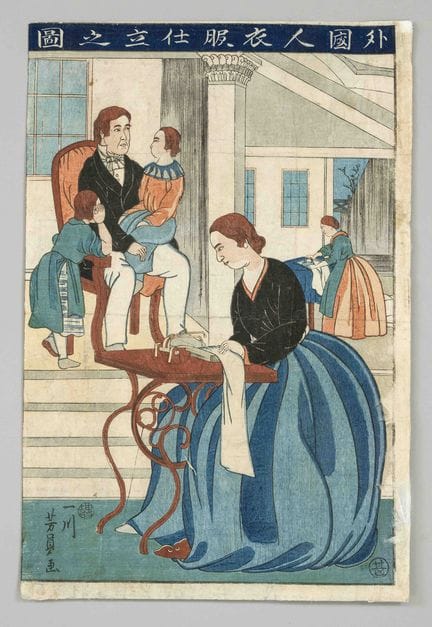 Xilografia a colori di Utagawa Yoshikazu, Giappone