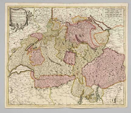 Mapa histórico de Suiza — «Helvetiorum Reipublicae