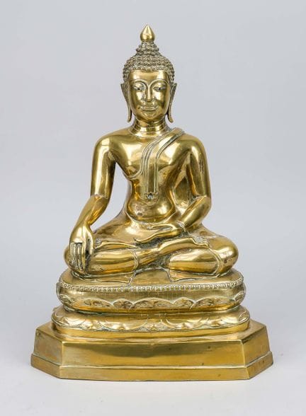 Buddha Shakyamuni, Thailandia, XX secolo, ottone o