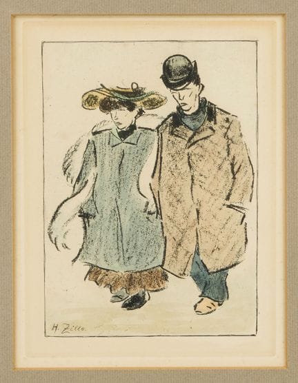 Heinrich Zille (1858-1929), ''Spaziergänger'', Hel